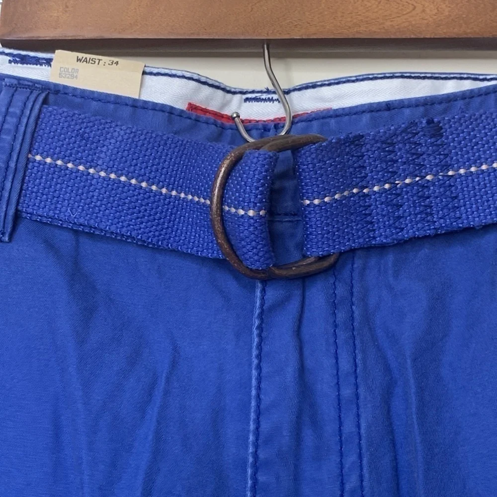 Levi’s | NWT Cobalt Blue Carrier Belted Cargo Shorts 34